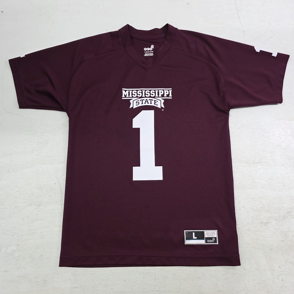 Mississippi State Bulldogs Football Jersey Maroon NCAA Youth Kids‎ Boys L 14/16